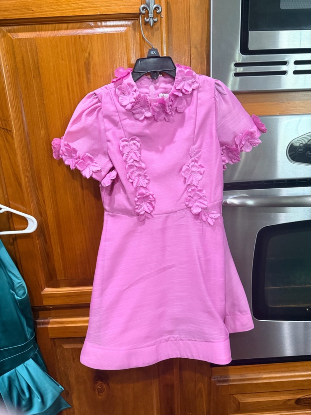 GB girls Pink Floral Appliqué Formal Dress